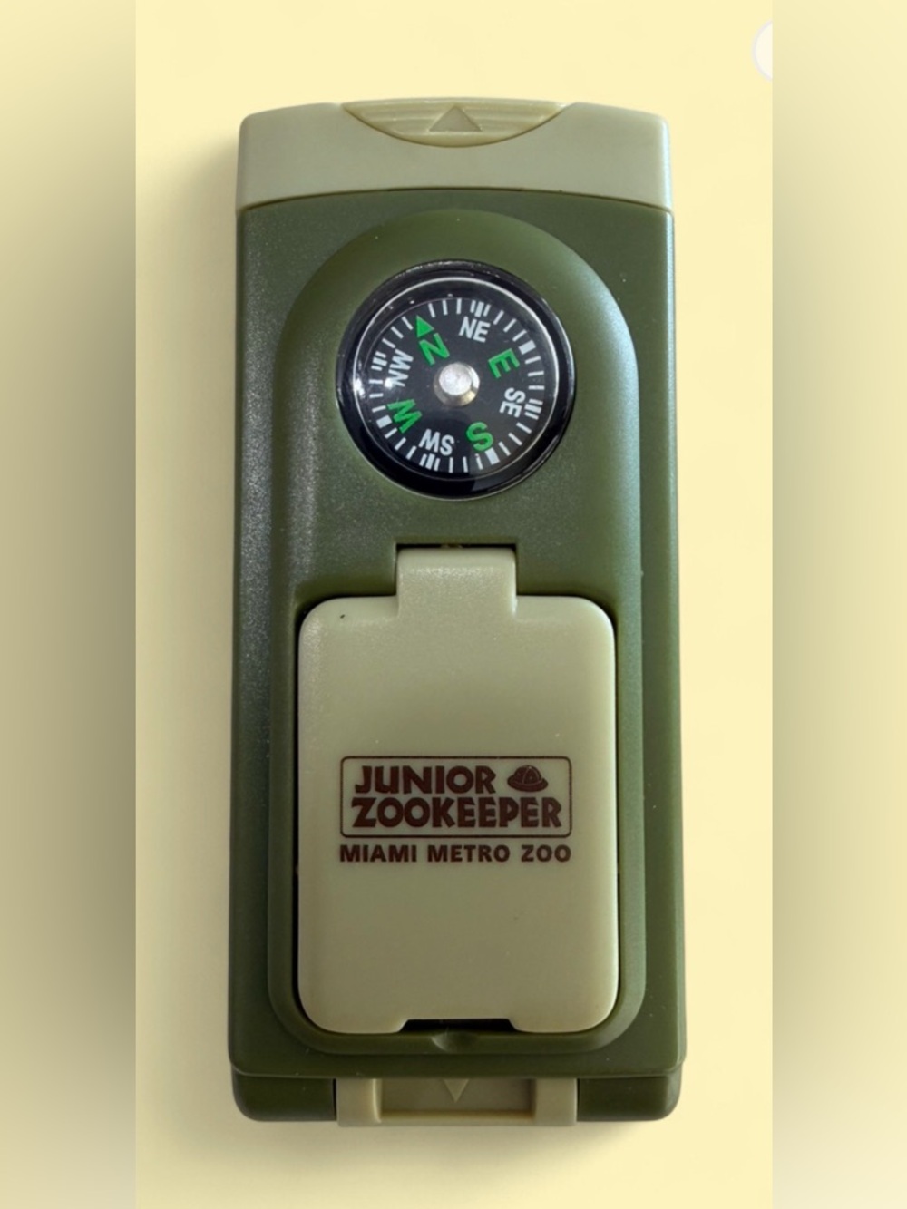Junior Zookeeper Miami Metro Zoo Pocket Compass Tool - Olive Green